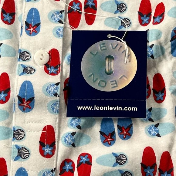 New Leon Levine Polo Shirt Women's PS Short Sleeve Blouse Beach Flip Flo… - Picture 6 of 9